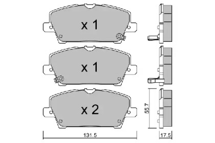 Комплект тормозных колодок (AISIN: BPHO-1003)